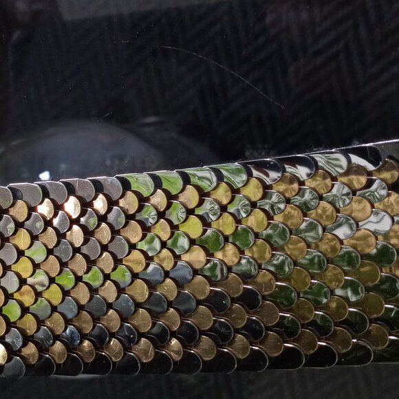 Vintage Metal Gold/Silver elasticated Belt OSFM - Picture 8 of 8